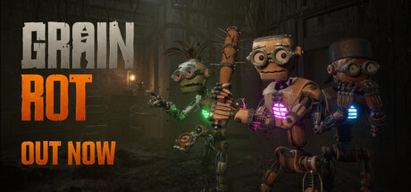 Official GRAIN ROT key art showing four wooden vessels
